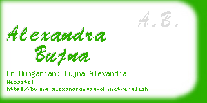 alexandra bujna business card